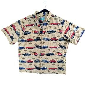 Vintage Reyn Spooner Classic Car Hawaiian Shirt XL Aloha Cotton Tradcore